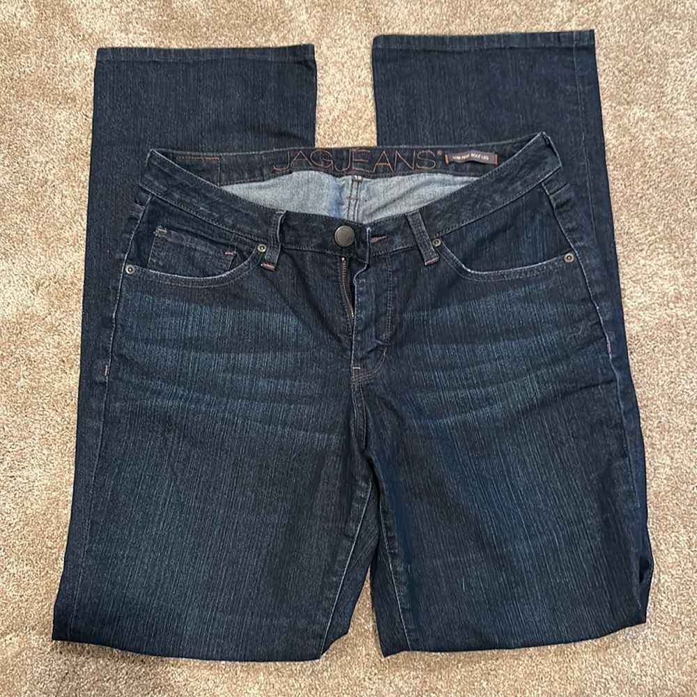 Boot cut low rise jeans
